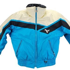 Vintage Ski Jacket 80's Puffer Tryolia by Head Color Block Nylon Big Logo Mens L